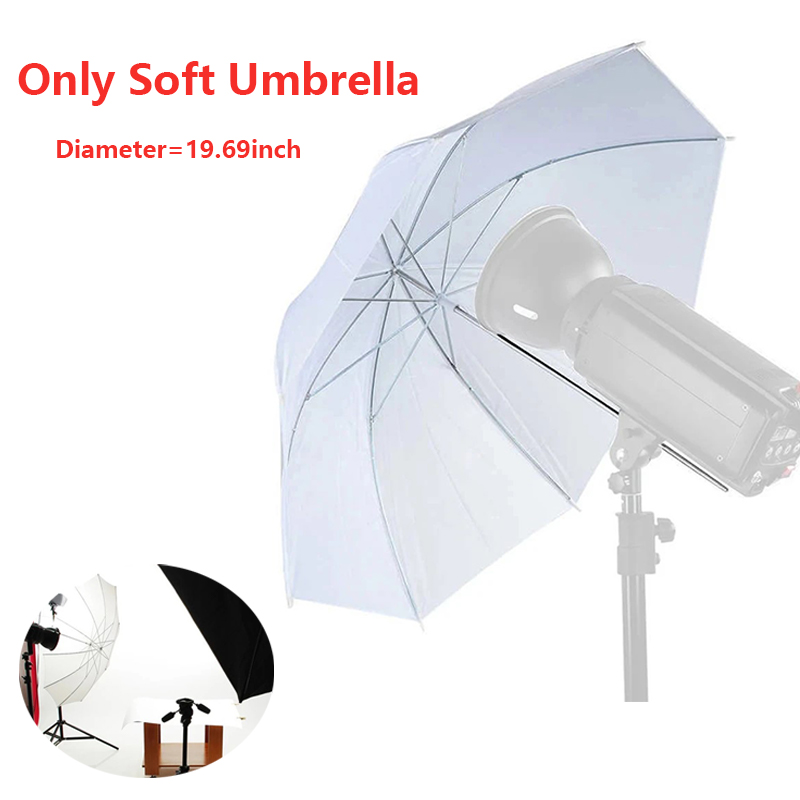 Photography Umbrella Diffuser - 50cm/ 20” Photography Light Reflector Umbrella