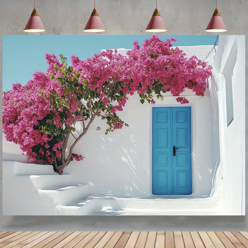 Photography Street - Colorful Santorini Street Scene Theme Photography