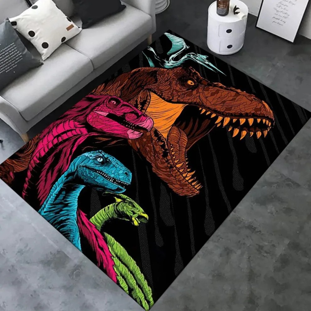 Photography Yoga - Dinosaur Pattern Room Decor Area Rug,