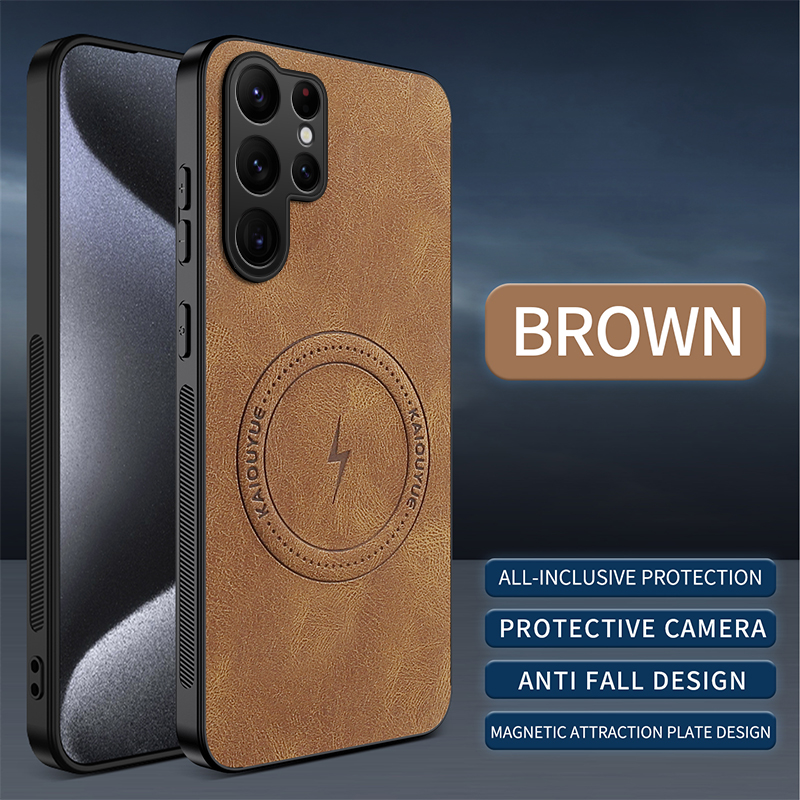 Photography Kit Samsung S26 Ultra - Magnetic Leather Case for Samsung Galaxy