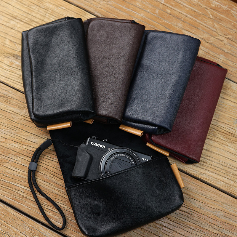 Photography Zone System - PU Leather Camera Case Bag For