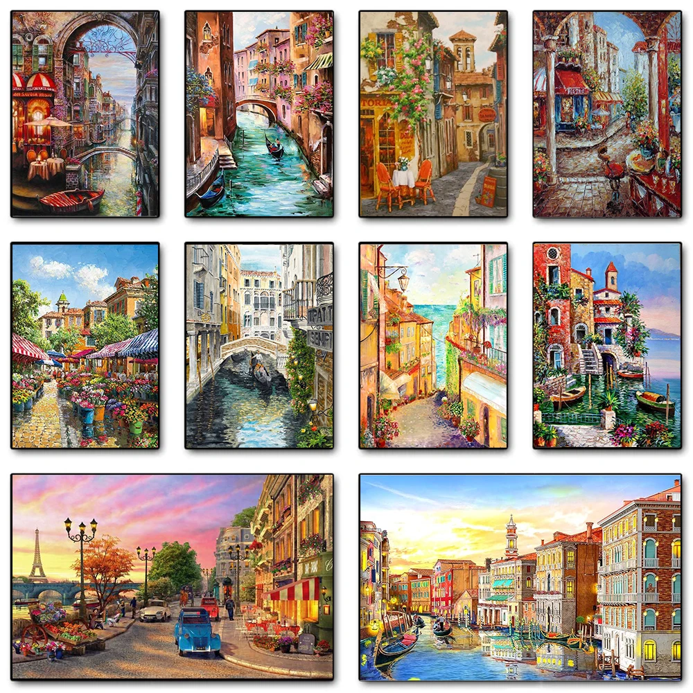 Photography Hobby - Modern Paris Street Landscape Canvas Painting