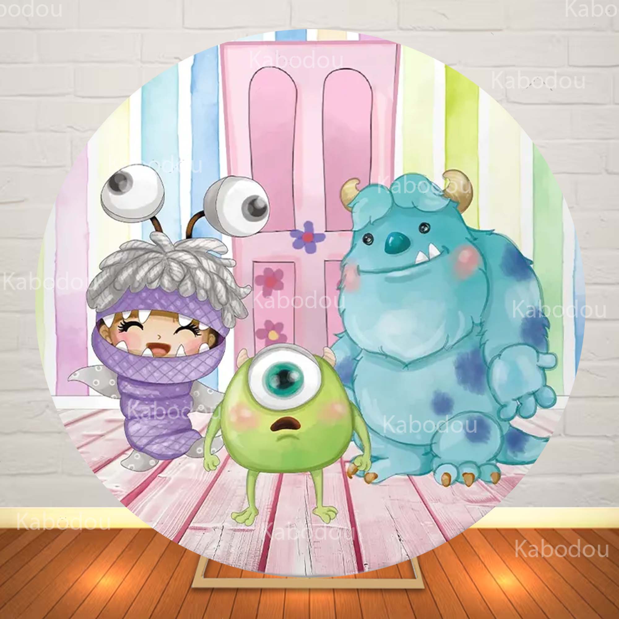 Photography University - The Monster University Round Backdrop Birthday