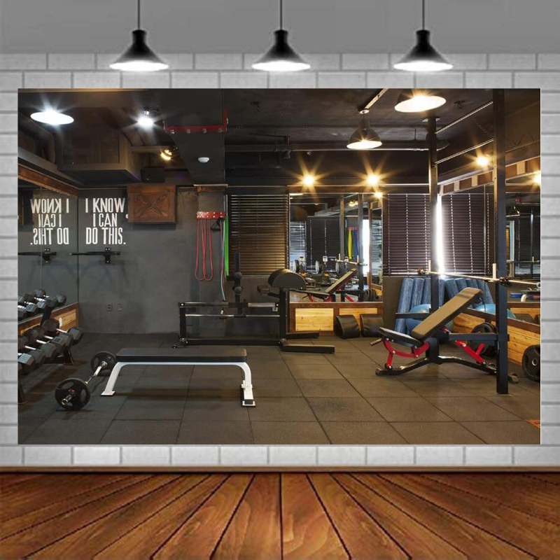 Photography Yoga - Gym Photography Backdrop Fitness Party Decoration