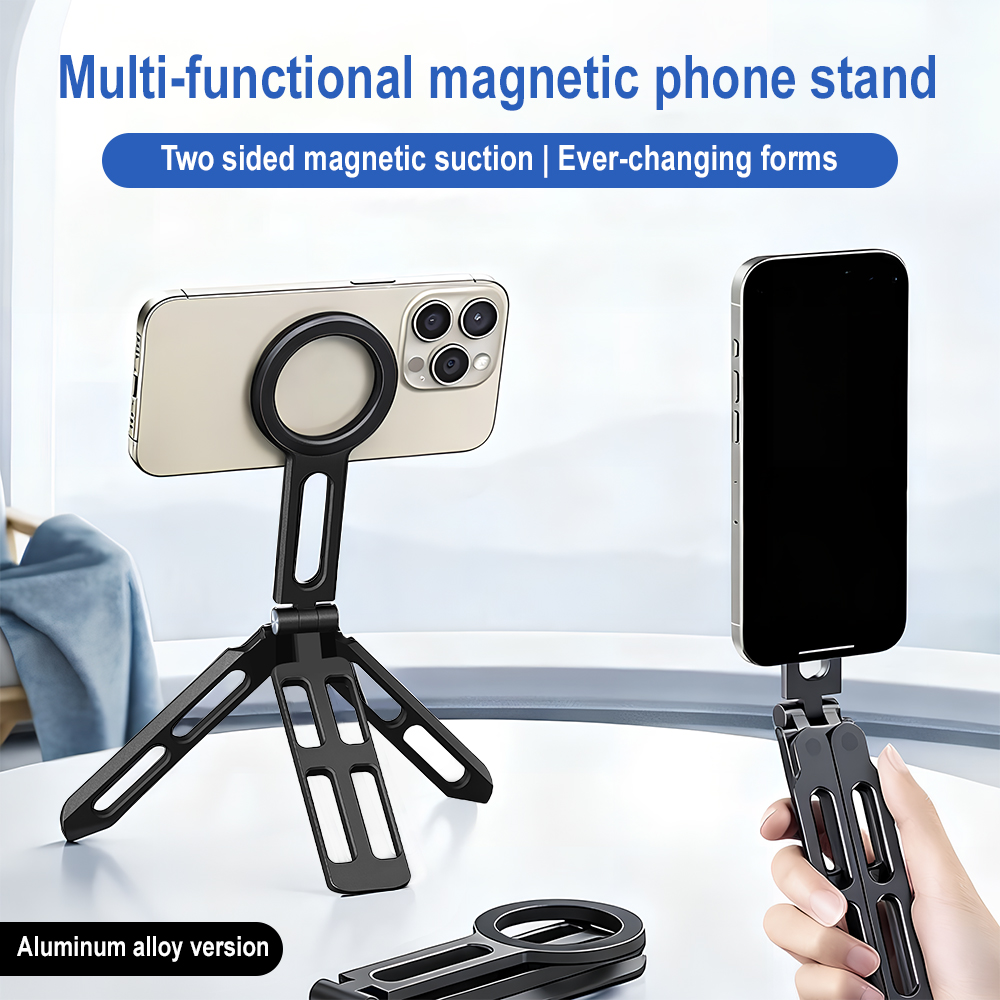 Photography Video - Magnetic Phone Holder Four-axis 360° Rotation