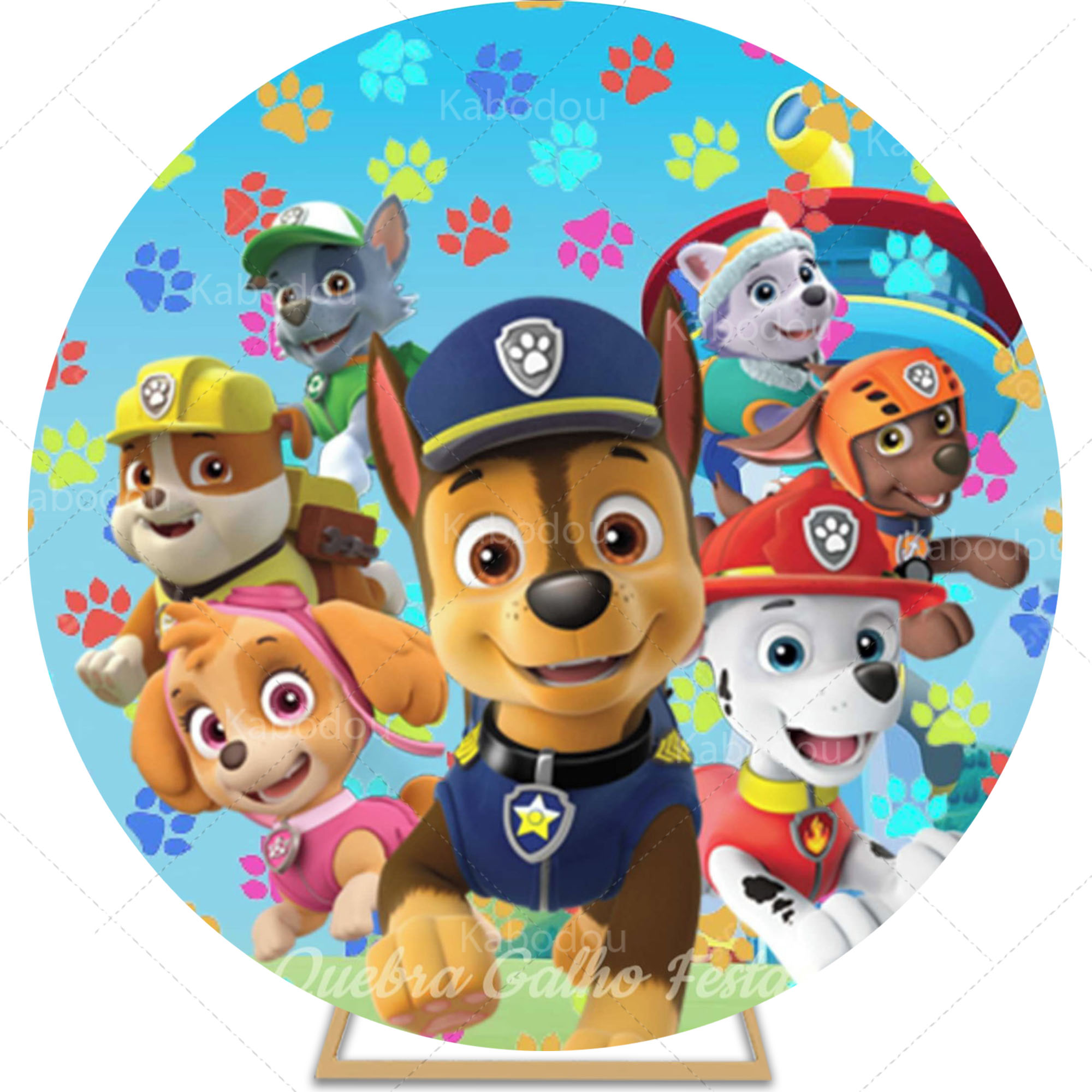 Paws Patrols Round Backdrop Bo - đánh giá và giá Photography Video