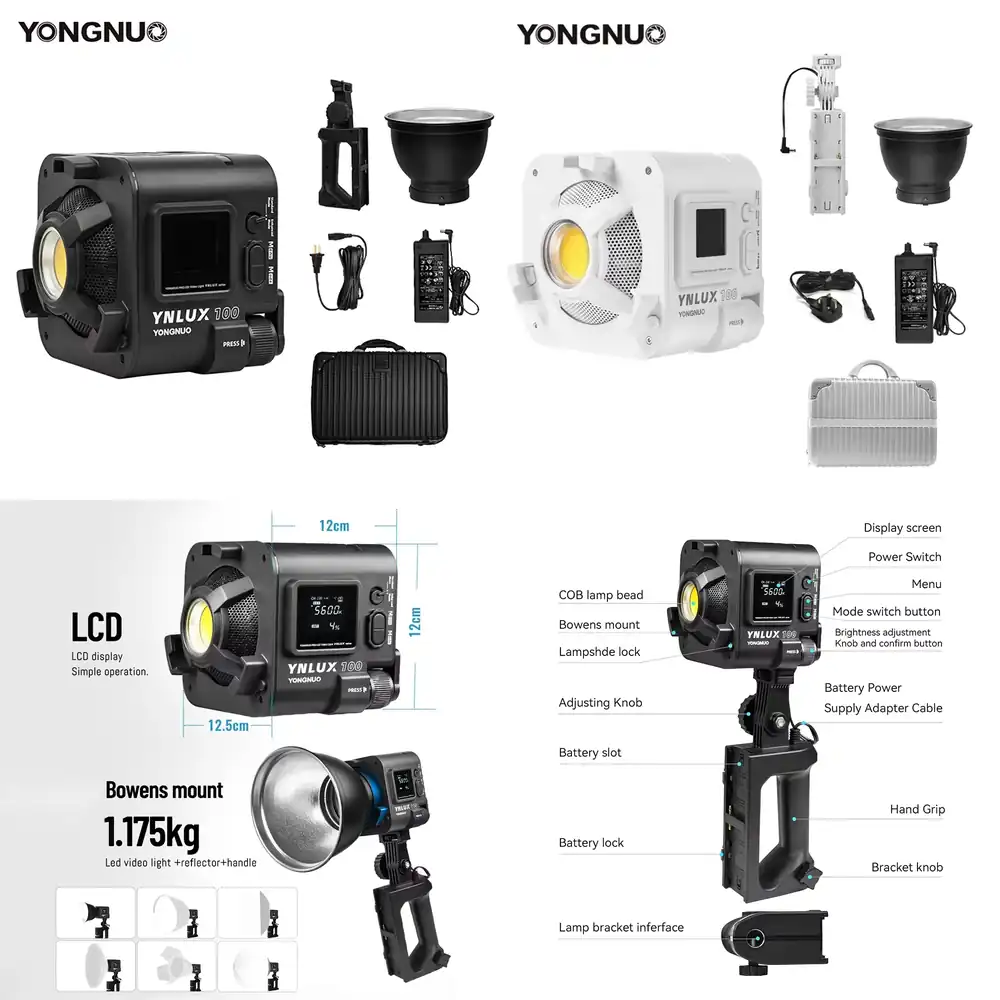 YONGNUO YNLUX100 100W 3200K-56 - đánh giá và giá Photography Video