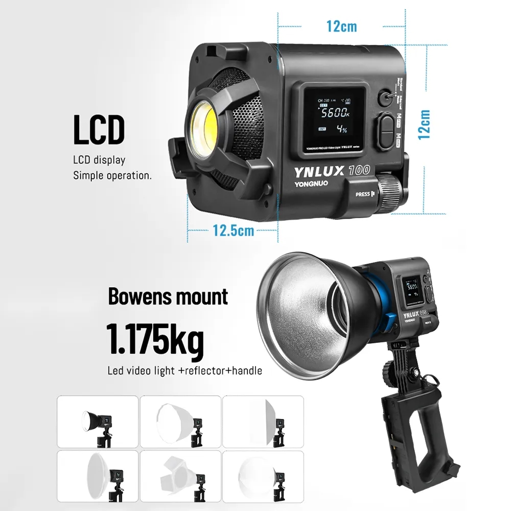YONGNUO YNLUX100 100W 3200K-56 - đánh giá và giá Photography Video