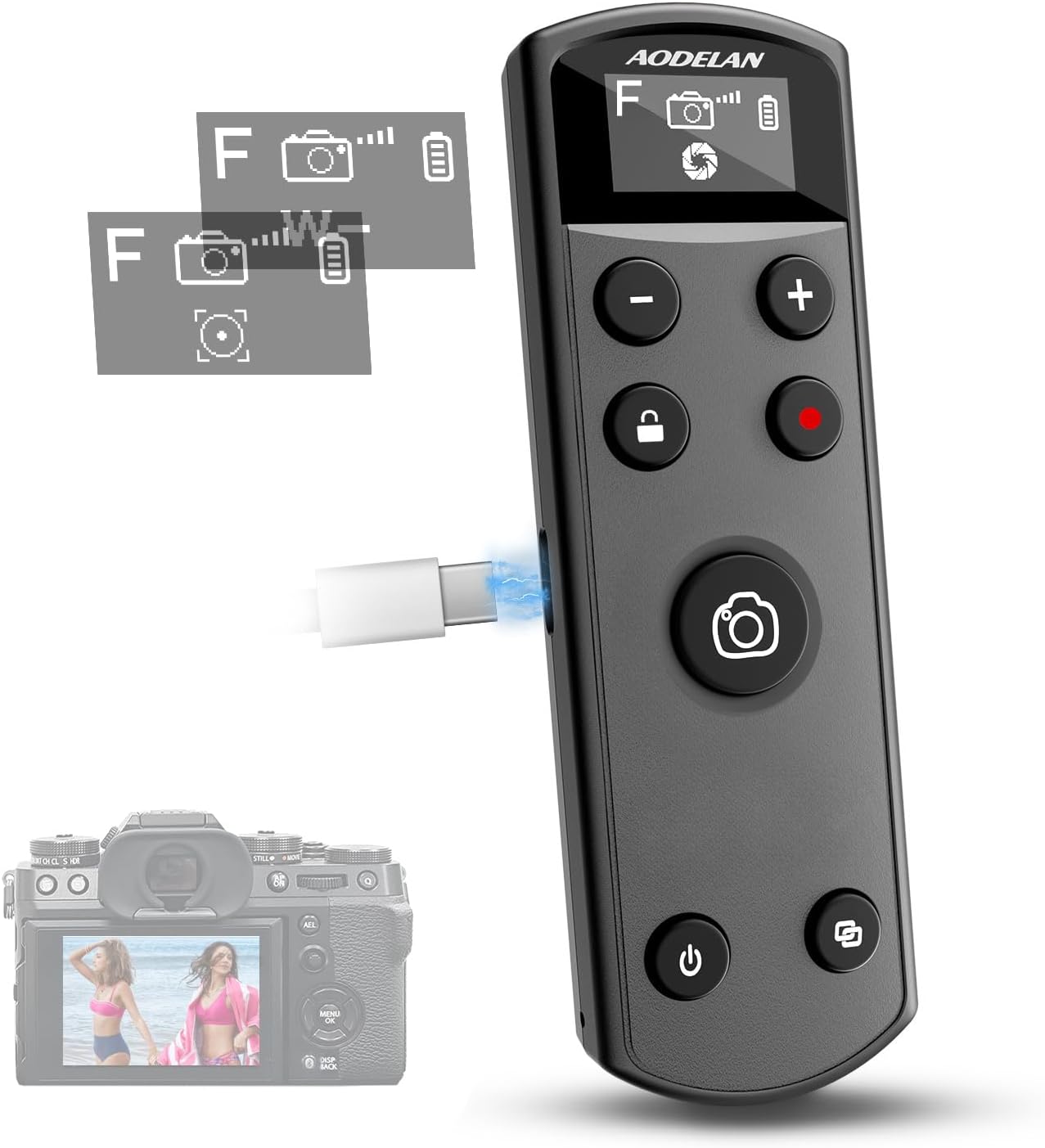 Black USB-C Rechargeable Remot - đánh giá và giá Fujifilm Camera X-T5