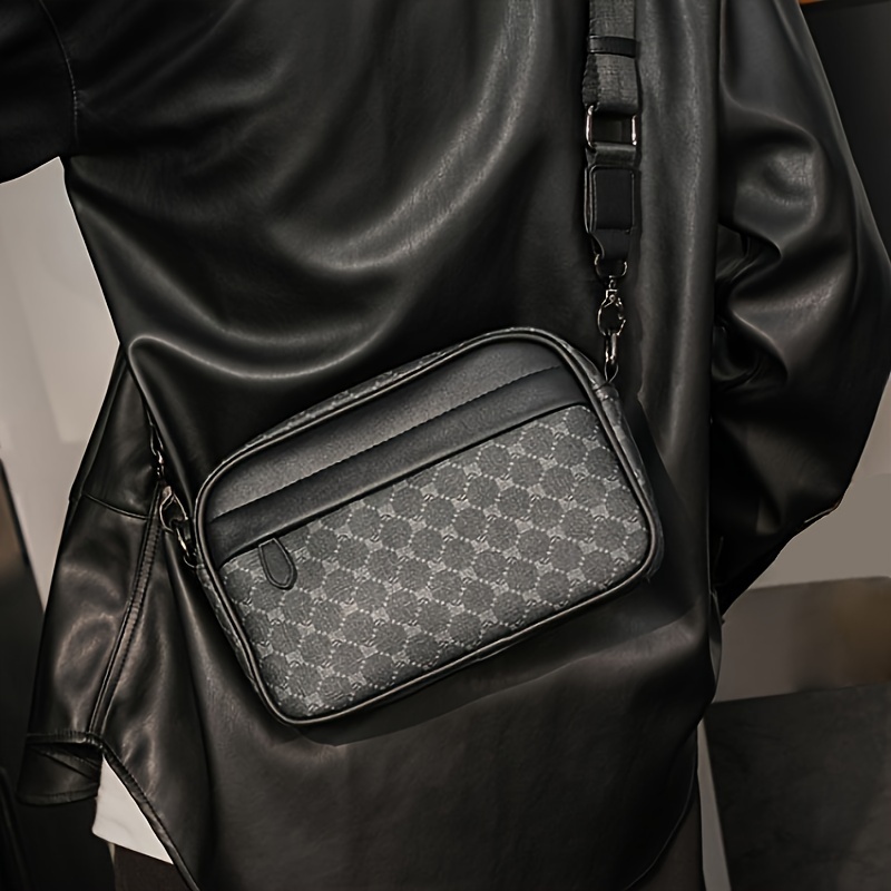 Men Classic Print PU Crossbody - đánh giá và giá Camera Wrist Strap