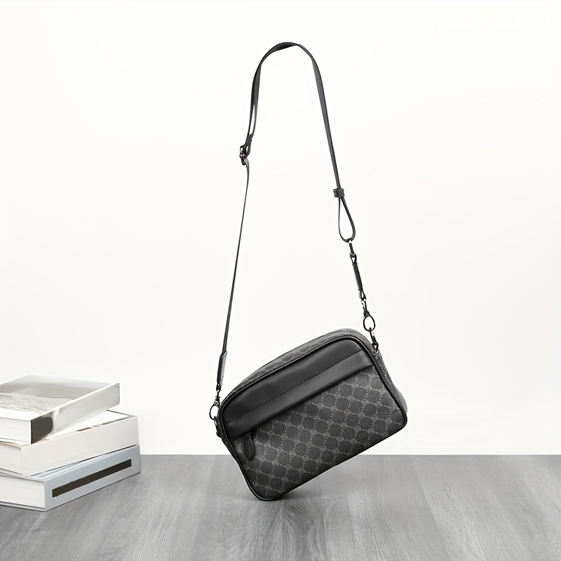 Men Classic Print PU Crossbody - đánh giá và giá Camera Wrist Strap