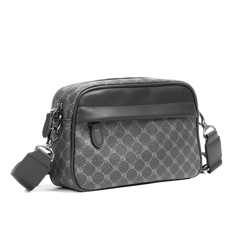 Men Classic Print PU Crossbody - đánh giá và giá Camera Wrist Strap