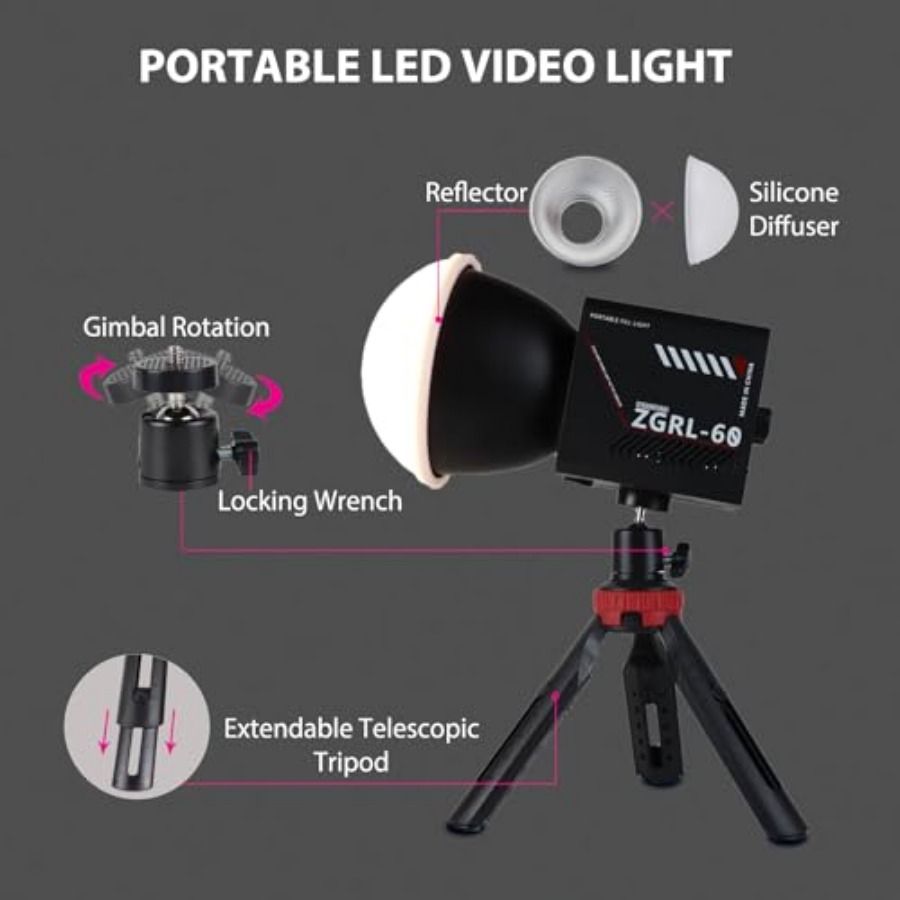 60W COB LED Video Light Handhe - đánh giá và giá Photography Video