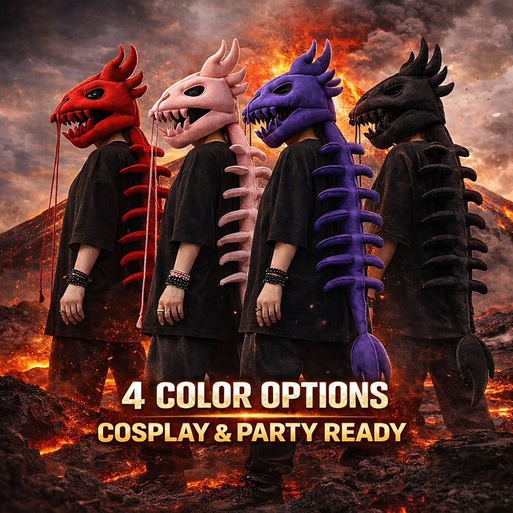 Dragon Skull Spine Plush Hood  - đánh giá và giá Photography Street