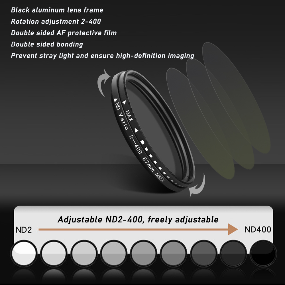 67mm Clip-on ND2-400 Phone Cam - đánh giá và giá Nd Filter Set