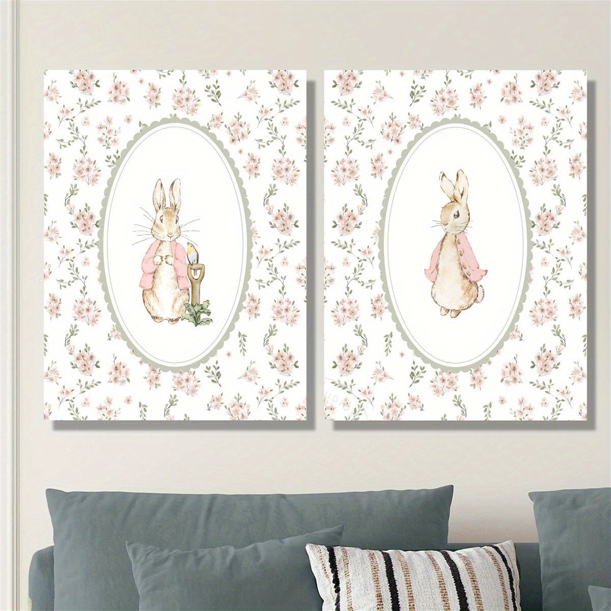 2pcs Retro Easter Rabbit Canva - đánh giá và giá Photography Types