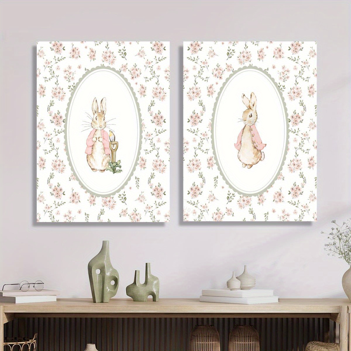 2pcs Retro Easter Rabbit Canva - đánh giá và giá Photography Types