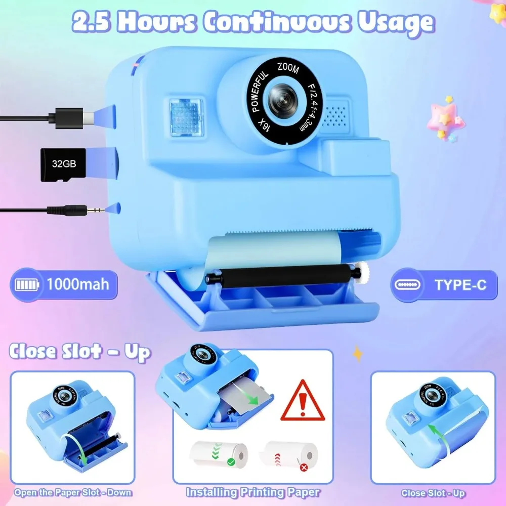 Kids Camera Instant Print 32G  - đánh giá và giá Photography Nature Images