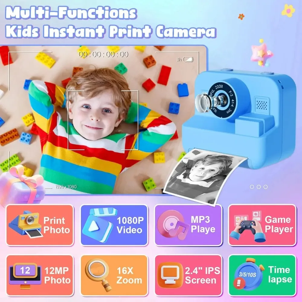 Kids Camera Instant Print 32G  - đánh giá và giá Photography Nature Images